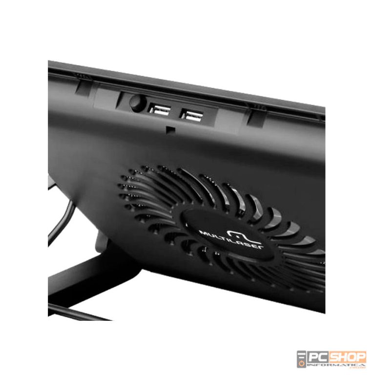 Suporte Notebook Com Cooler Multilaser Até 17" AC166 - PCSHOP Informática