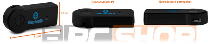 PCSHOP Informática Adaptador Bluetooth P2 USB Receptor de Áudio Sem Fio 