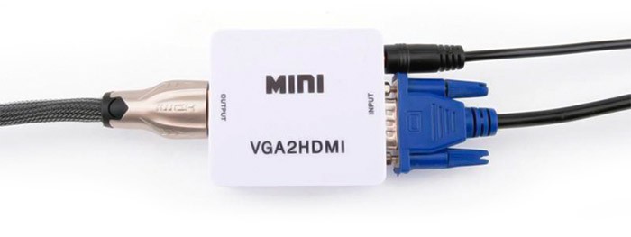 PCSHOP Informática Adaptador VGA para HDMI Mini Conversor HD 1080P 