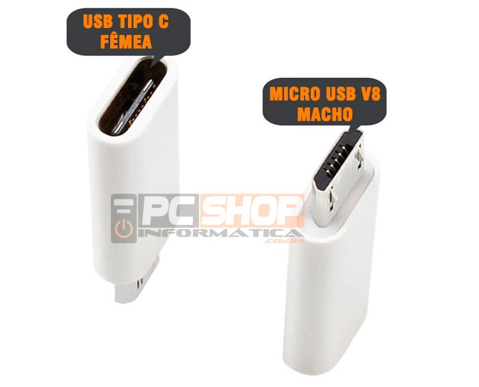 PCSHOP Informática Adaptador Micro USB para USB Tipo C OTG 