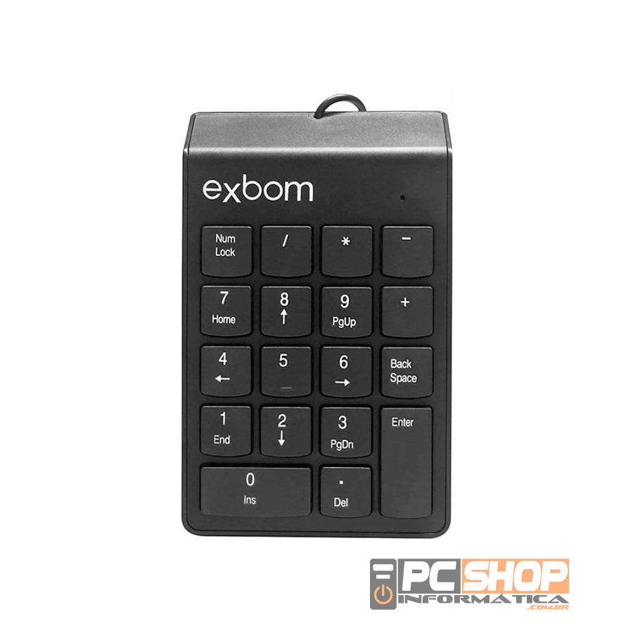 Teclado Numérico Com Fio Usb 1 25 Metros 18 Teclas Pequeno