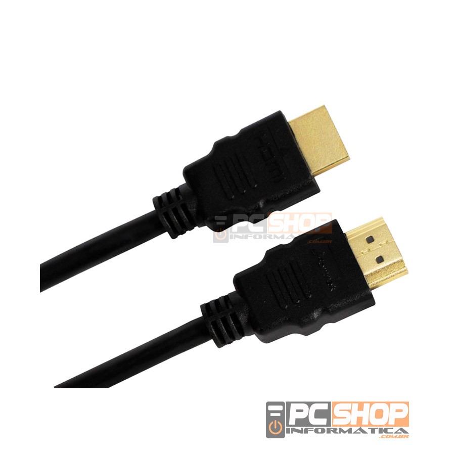 Cabo HDMI 1.4 3D 4K FULL HD ETHERNET Com Filtro 3 Metros Preto