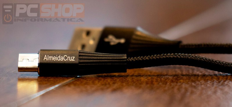 PCSHOP Informática Cabo V8 Micro USB Linha Ouro Reforçado Almeida Cruz X1 1,2m 
