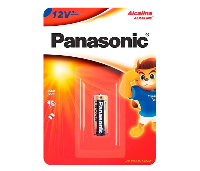 PCSHOP Informática Pilha Bateria 12V Alcalina A23 Alarme Automotivo Controle Portão Automático Panasonic  
