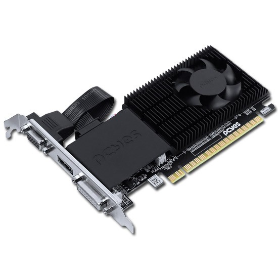 PCSHOP Informática Placa de Vídeo GeForce Nvidia GT 610 2GB DDR3 64Bit Pcyes Edge PPE610DR3LPBR  